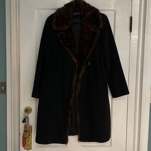 Dana buchman wool blend coat